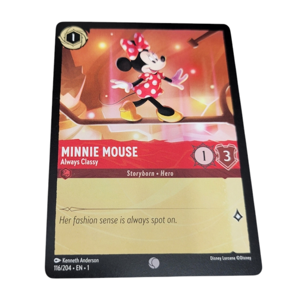 Disney  Lorcana Card Minnie Mouse First Edition # 116 Red